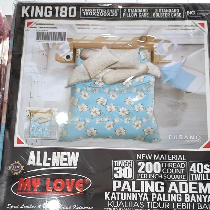 Sprei My Love Ukuran 180 X 200 X 30 Cm | Sprei Katun My Love