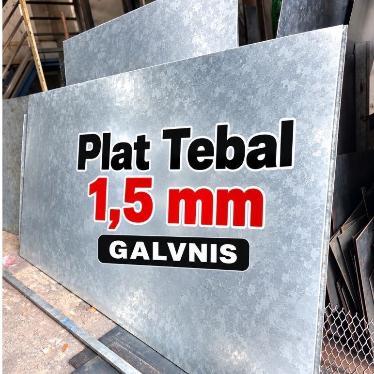 Plat besi glvnis   tebal 1,5 mm plat eser plat polos galvnis