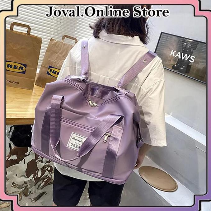Qsxz- Travel Bag Duffel Ransel / Tas Travel Besar Anti Air / Portable Gym Bag / Tas Fitness / Tas Ha