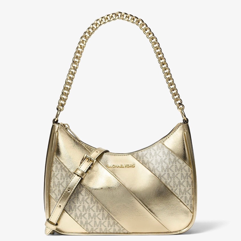 Tas Wanita MK Jet Set Travel Large Metallic and Signature Logo Convertible bag