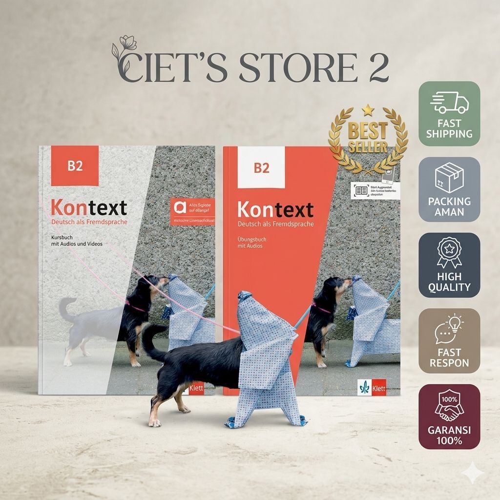 Best Seller - Kontext B2 — Paket Lengkap Kursbuch + Übungsbuch Bahasa Jerman Level B2