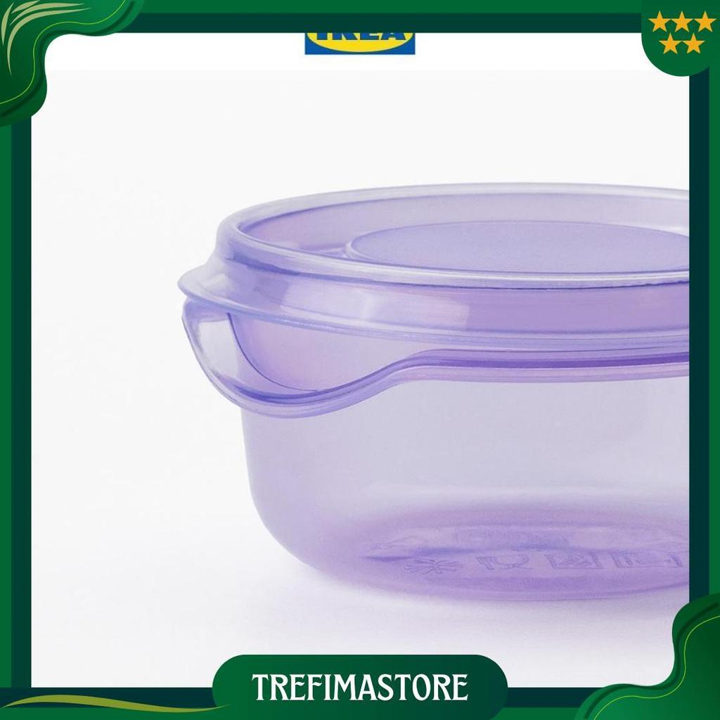 IKEA PRUTA Kotak Makan Dengan Penutup Ungu 70ml Isi 3pcs Termurah