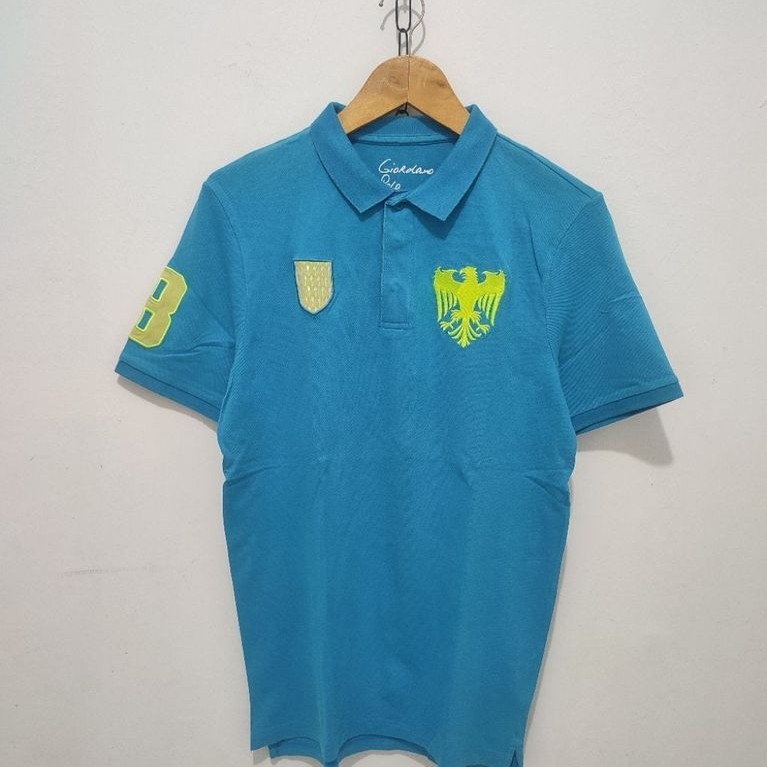 GIORDANO POLO BLUE EMBROIDERED ORIGINAL SECOND