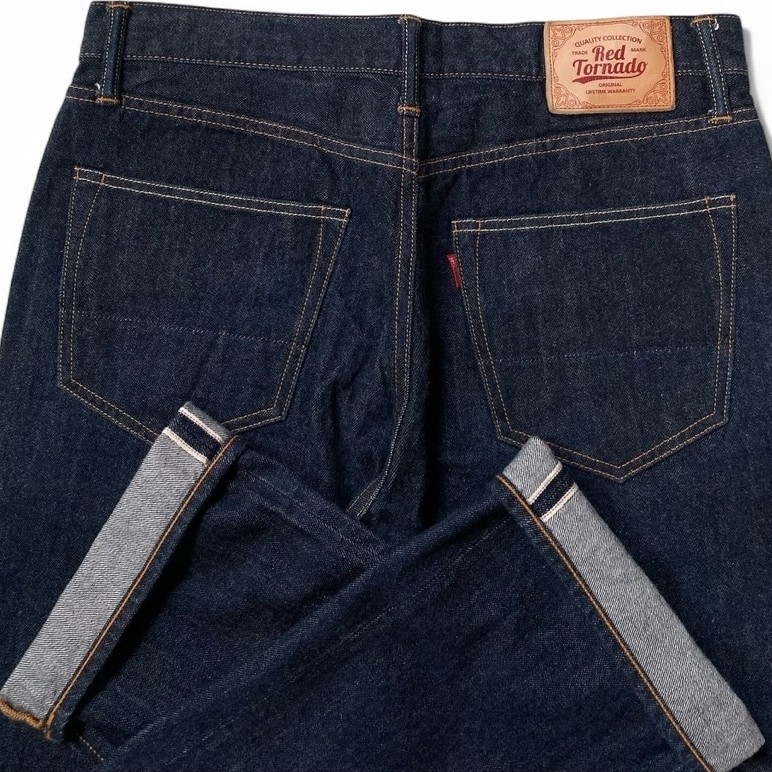 RED TORNADO LOOSE STRAIGHT RAW DENIM REDLINE SELVEGE
