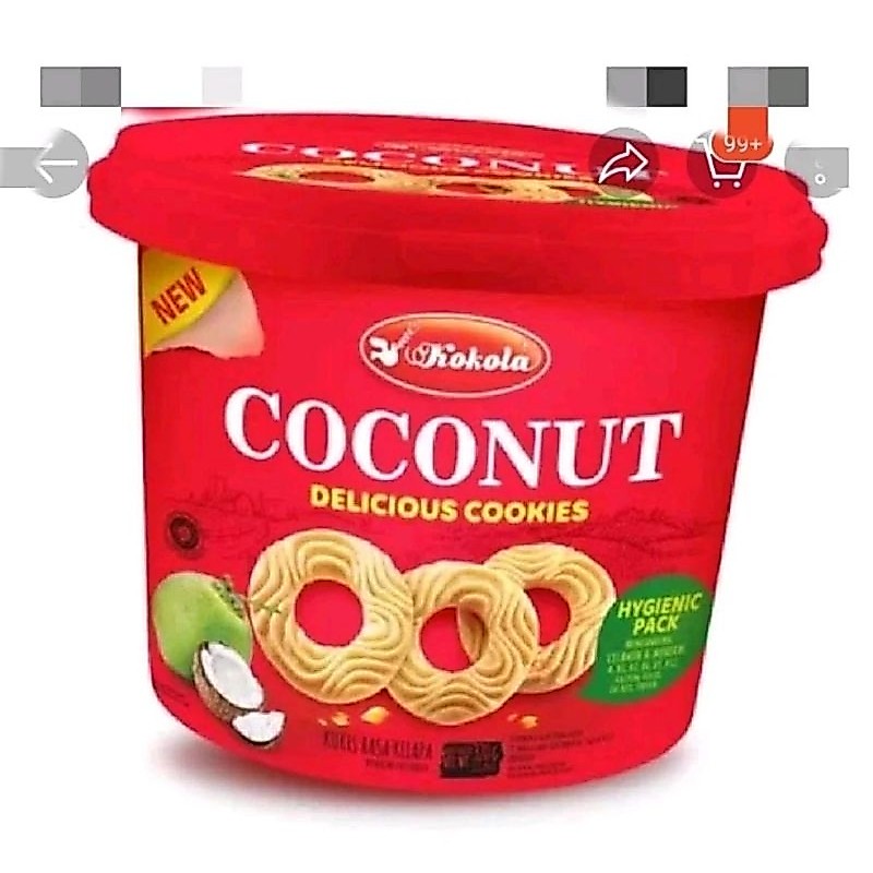 ember bekas kokola coconut 400 gram ember plastik kosong tanpa biskuit wadah kemasan toples box boks