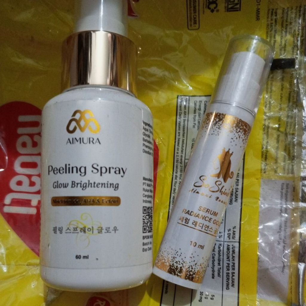 Serum Al Maxi glow gold (serum + peelingspray)premium