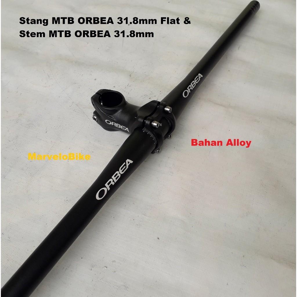 Handle Bar Stang MTB ORBEA 31.8mm Flat & Stem MTB ORBEA 31.8mm