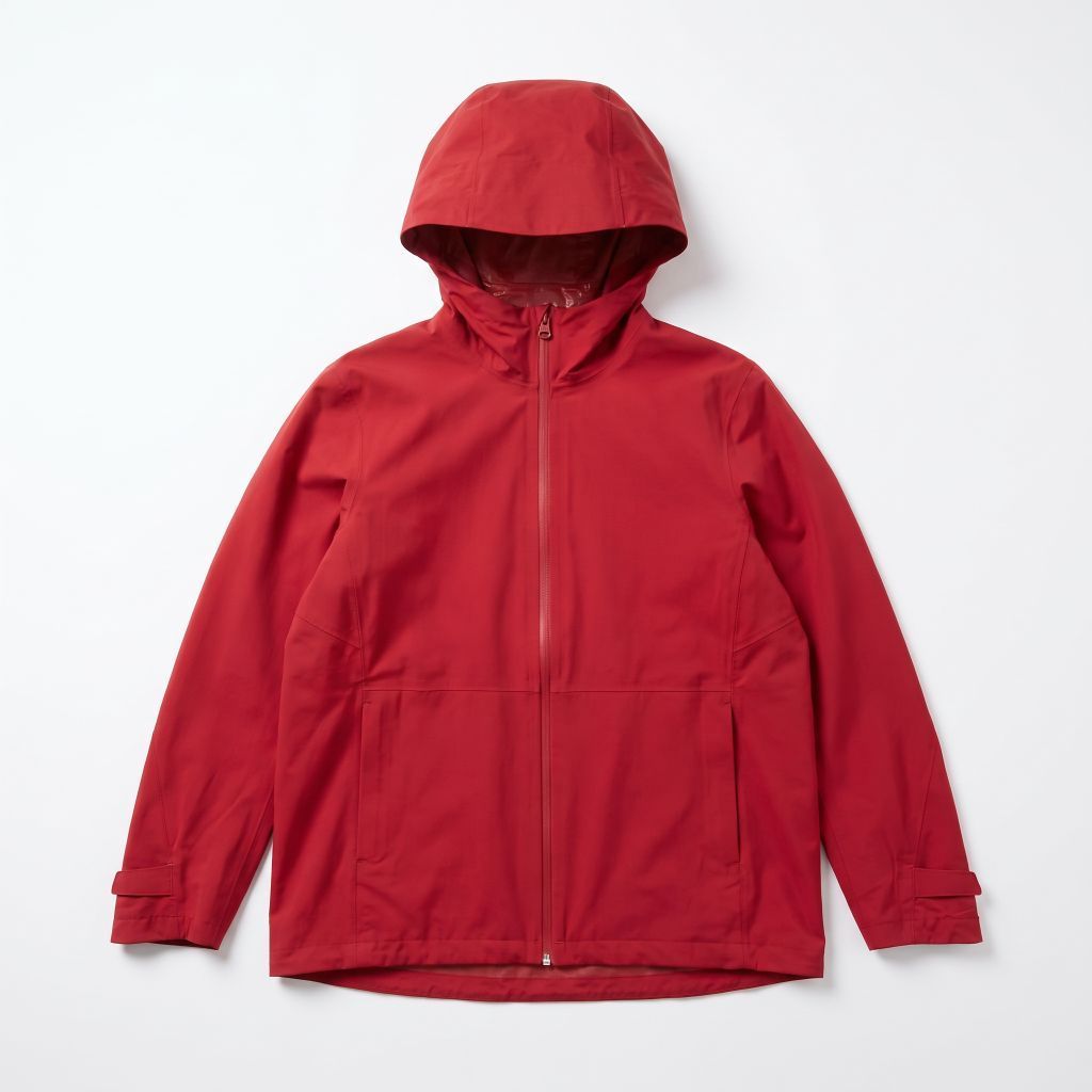 Uniqlo Blocktech Parka Red Water Repellent - Preloved Size M - Second Original
