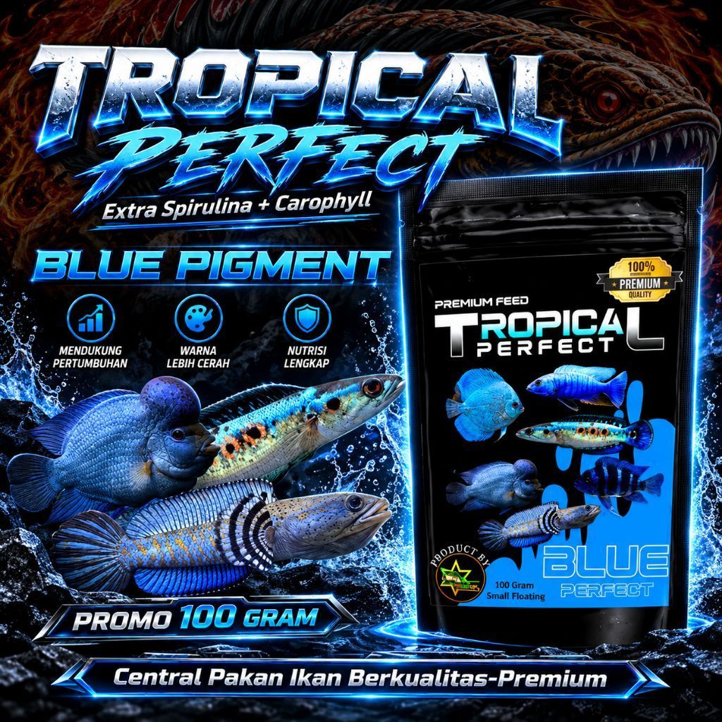 Tropical perfect blue pelet premium blue pigment 100 gram