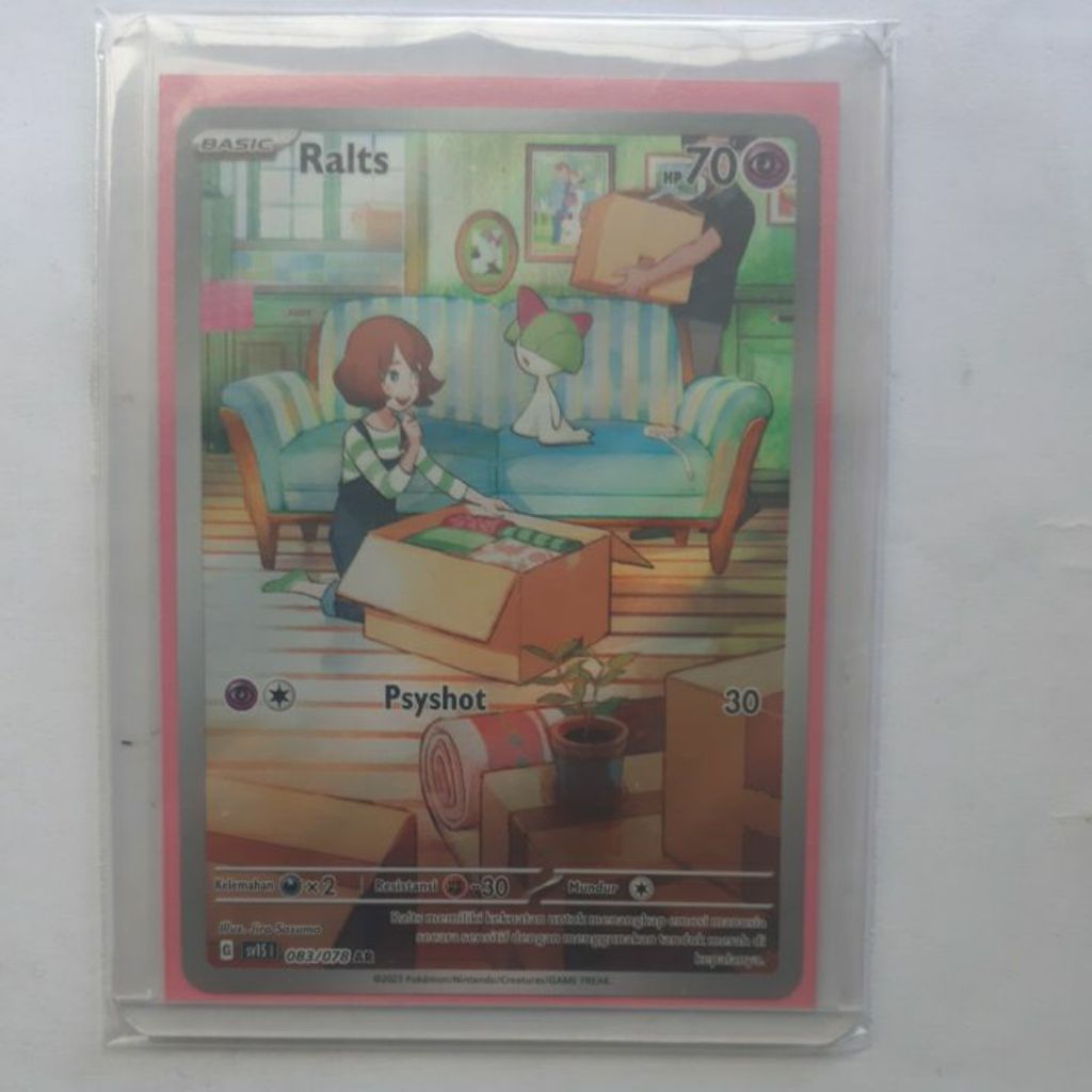 Karti Pokemon Ralts 083/078 AR Indonesia NM