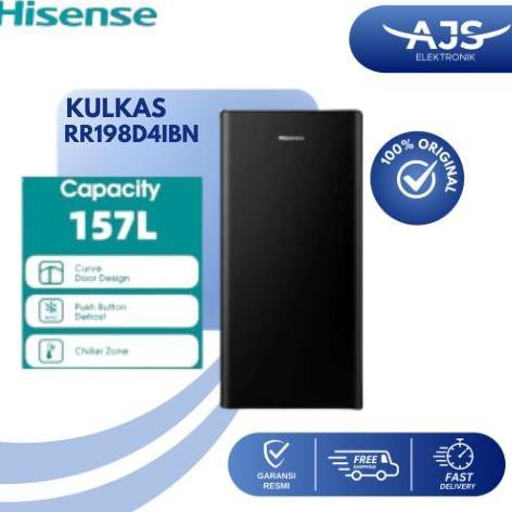 Hisense Kulkas 1 Pintu Rr198D4Ibn - 157 Liter Rr 198 D4Ibn || Rr 198