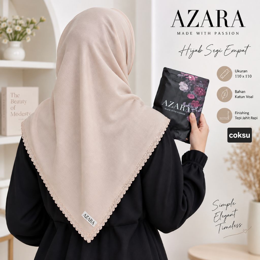 segi empat voal polos oscara azara laser cut paris premium azara