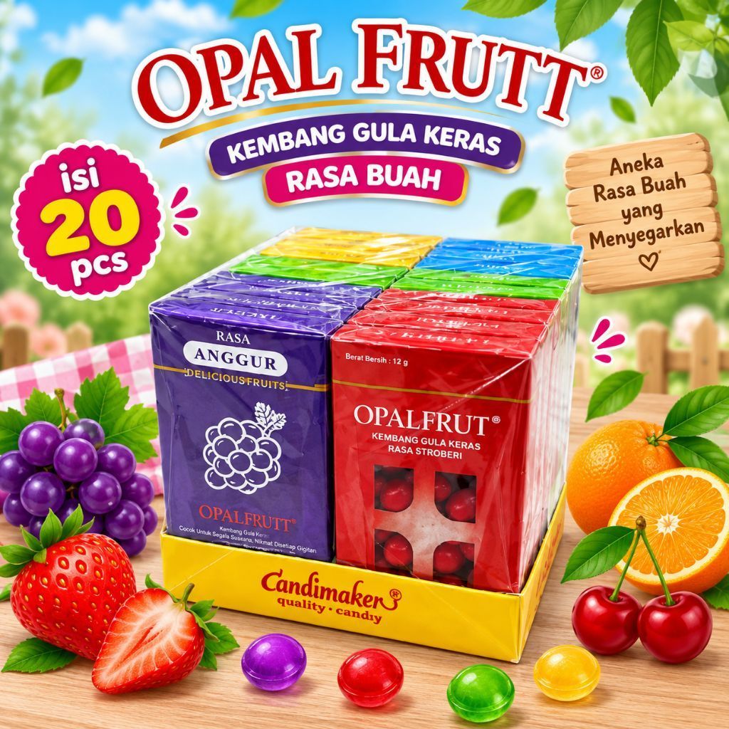 Opal Frut / Fruit Candimaker Permen Jendela PACK (isi 20 pc)