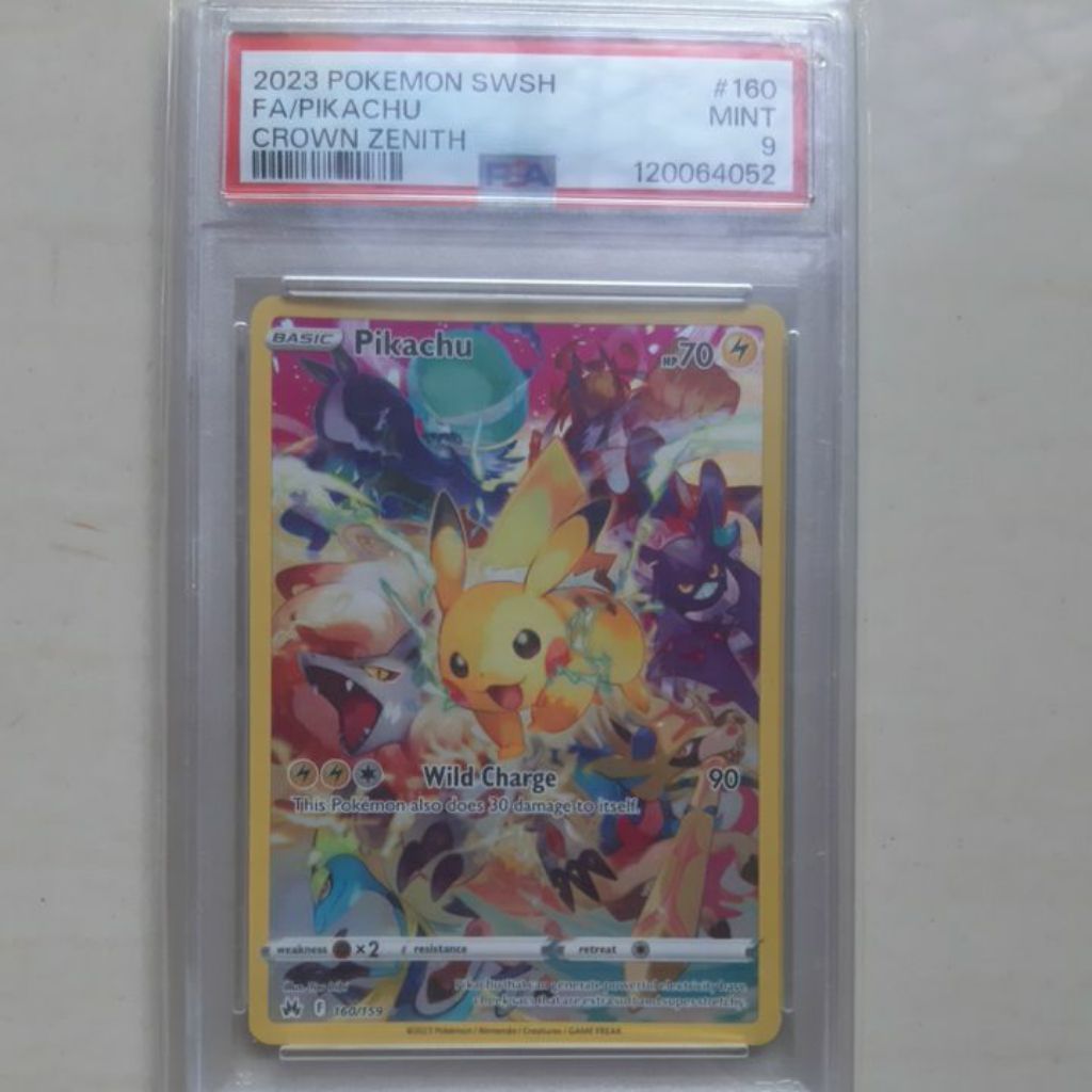 2023 Pokemon SWSH FA Pikachu Crown Zenith Slab PSA 9 Mint