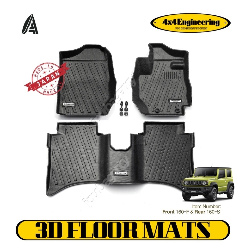 Karpet Mobil - 4x4Engineering's Japan 3D Floor Mats set for SUZUKI Jimny JB74/JC74/JB64 2018+ (Tough