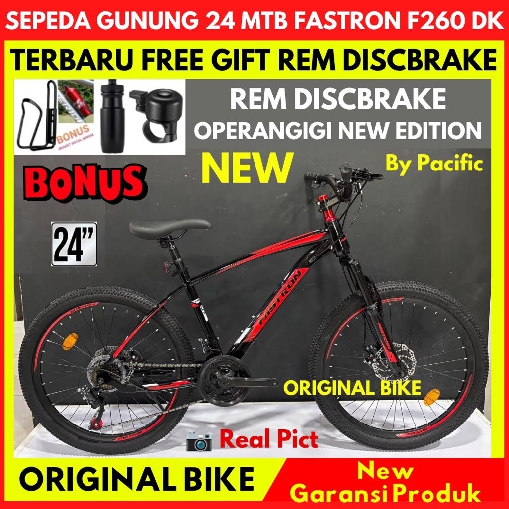 Sepeda Gunung MTB 24 Fastron F260 DK Rem Discbrake Operangigi New