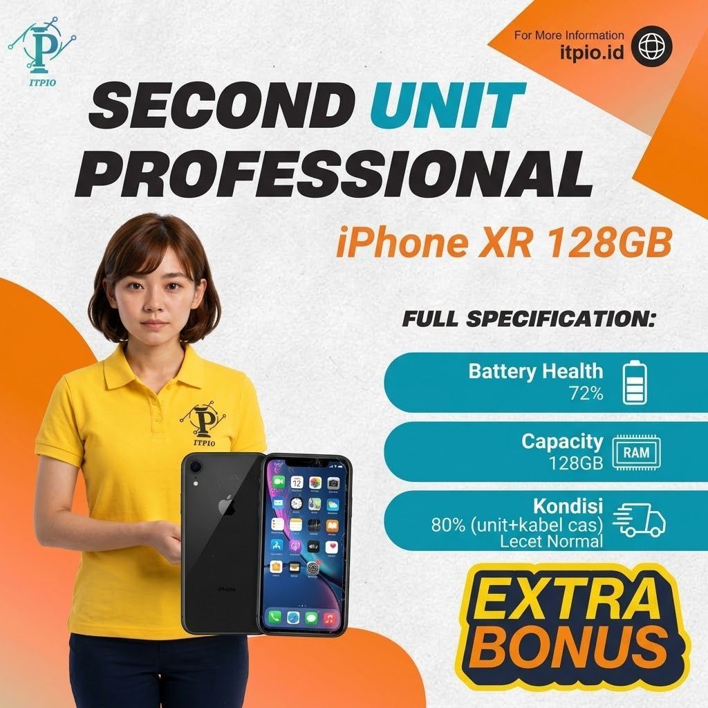 iPhone XR 128 GB Garansi / Ex Resmi / Second Unit Only + Kabel