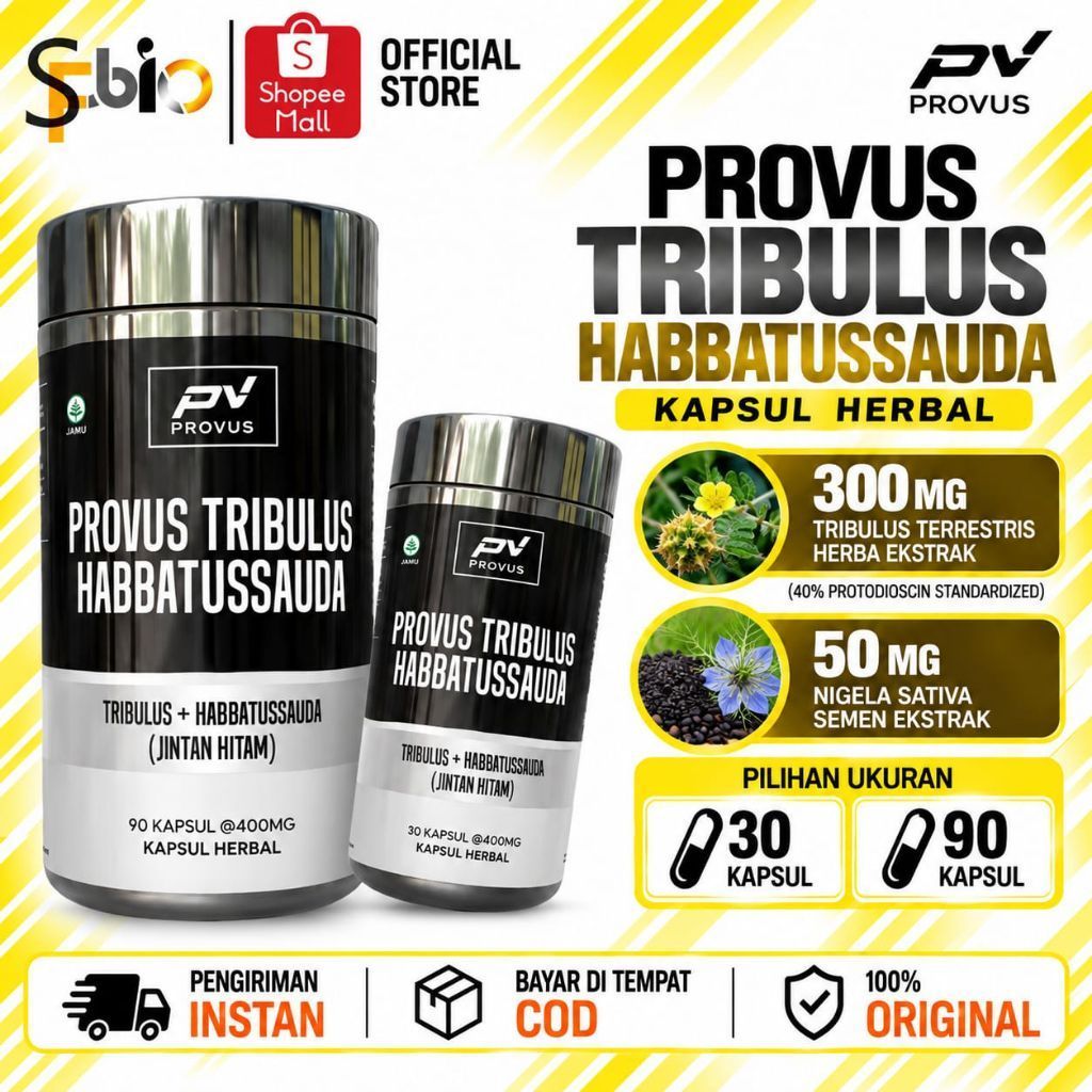 Provus Tribulus Habbatussauda 90capsule dan 30capsule