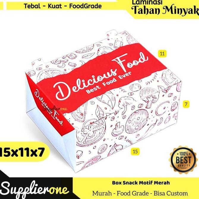 Dus Snack Motif 15x11x7 isi 50/ Dus Kue / Dus cemilan / Box kemasan Snack