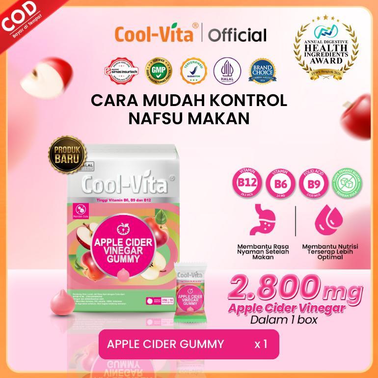 [BARU] Coolvita 1 Box Apple Cider Vinegar | Bantu Kontrol Nafsu Makan & Metabolisme - Gummy Cuka Ape