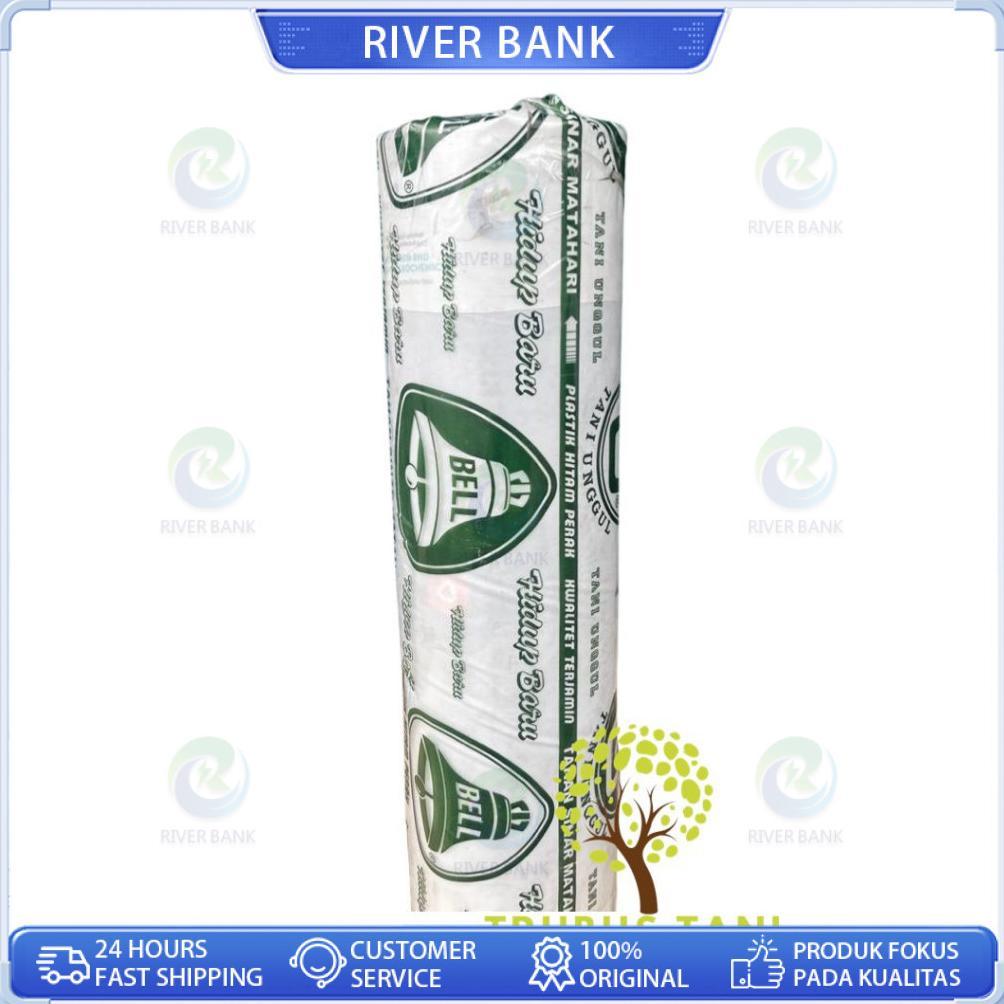 Mulsa BELL 1/2 Roll 8Kg - lebar 120cm - Plastik Mulsa Hitam Perak Mulsa Silver Plastik Pertanian