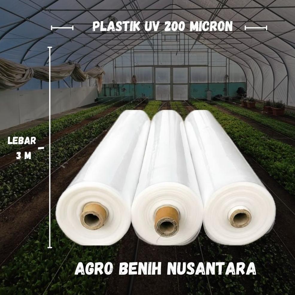 Plastik UV 200 Micron HERCULES Putih Lebar 3 Meter Untuk Pertanian
