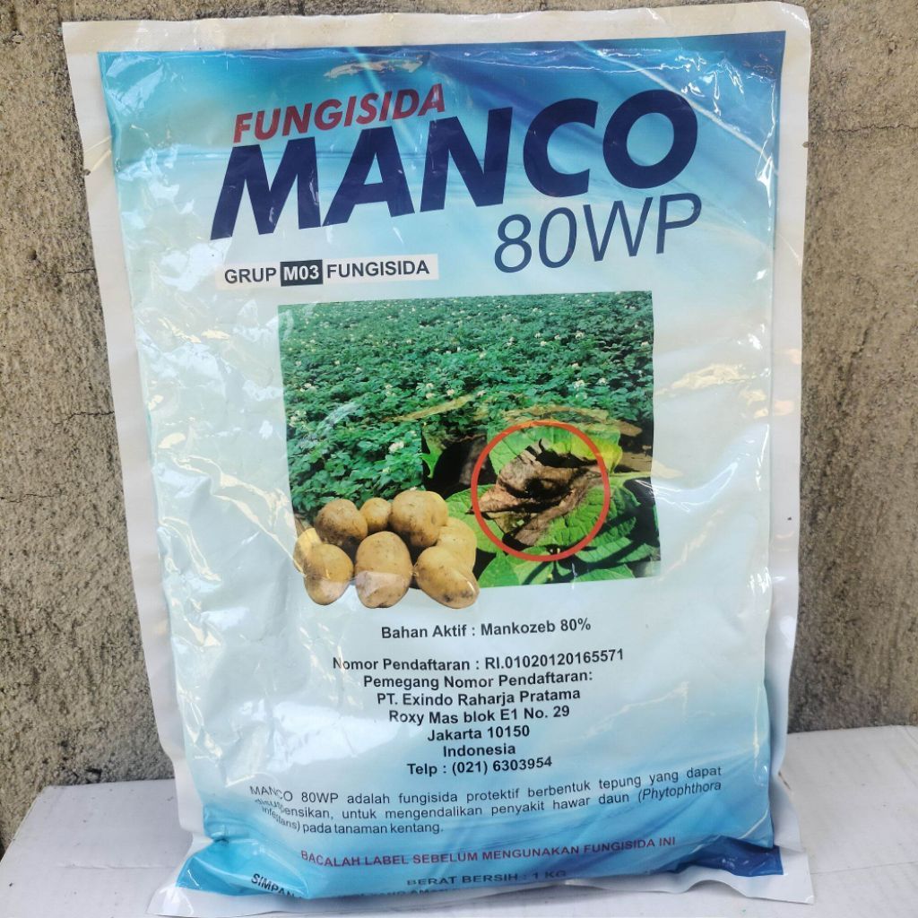 Fungisida Manco 80 WP 1 Kg Mankozeb Biru