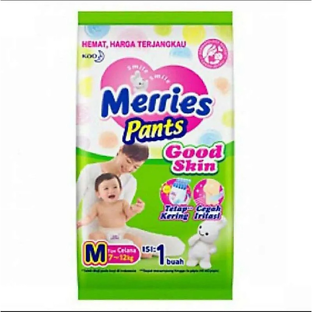 Pampers renceng merries 1 renceng isi 6pc S6/M6/L6/XL6