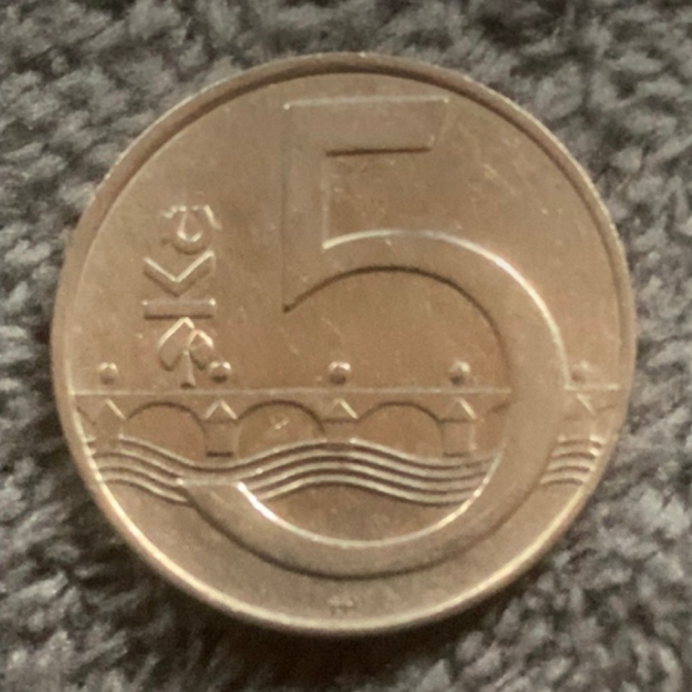 Koin Cekosloakia 5 Korun tahun 1995