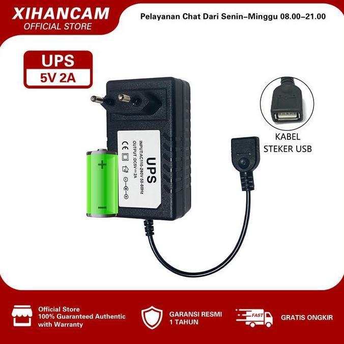 Kelld- Xihancam Ups Mini 5V A Adaptor Power Cadangan Baterai Mini Ups Cctv Usb Untuk Router Wifi Ip 