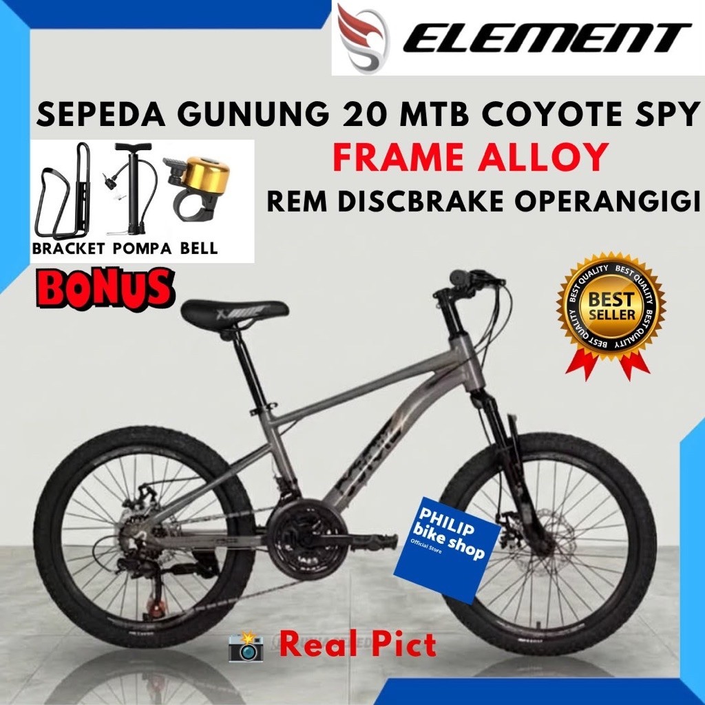 Sepeda Gunung MTB 20 Element Coyote SPY Frame Alloy Terbaru