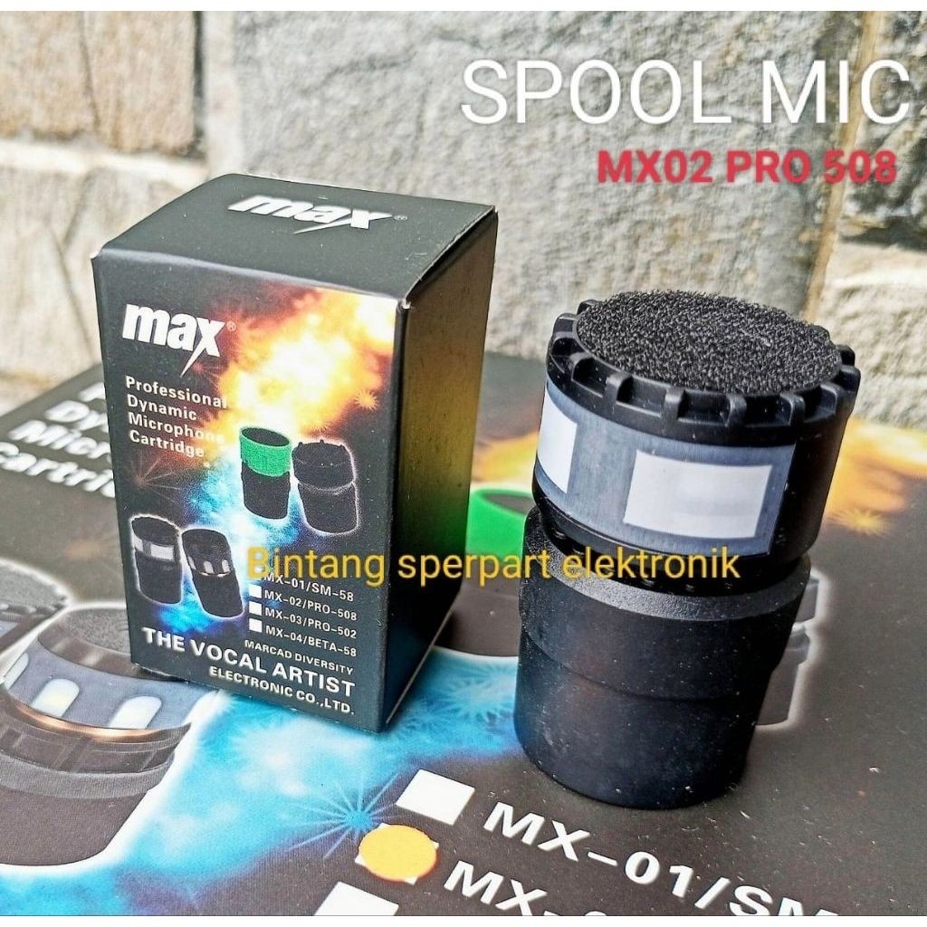 SPOOL MIC MAX MX-02 PRO-508 DYNAMIC SPOOL MICROPHONE SPOEL MIC SPUL MIC SPOL MICROPHONE SPUL MICROPH