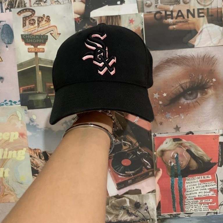 topi mlb sox pink