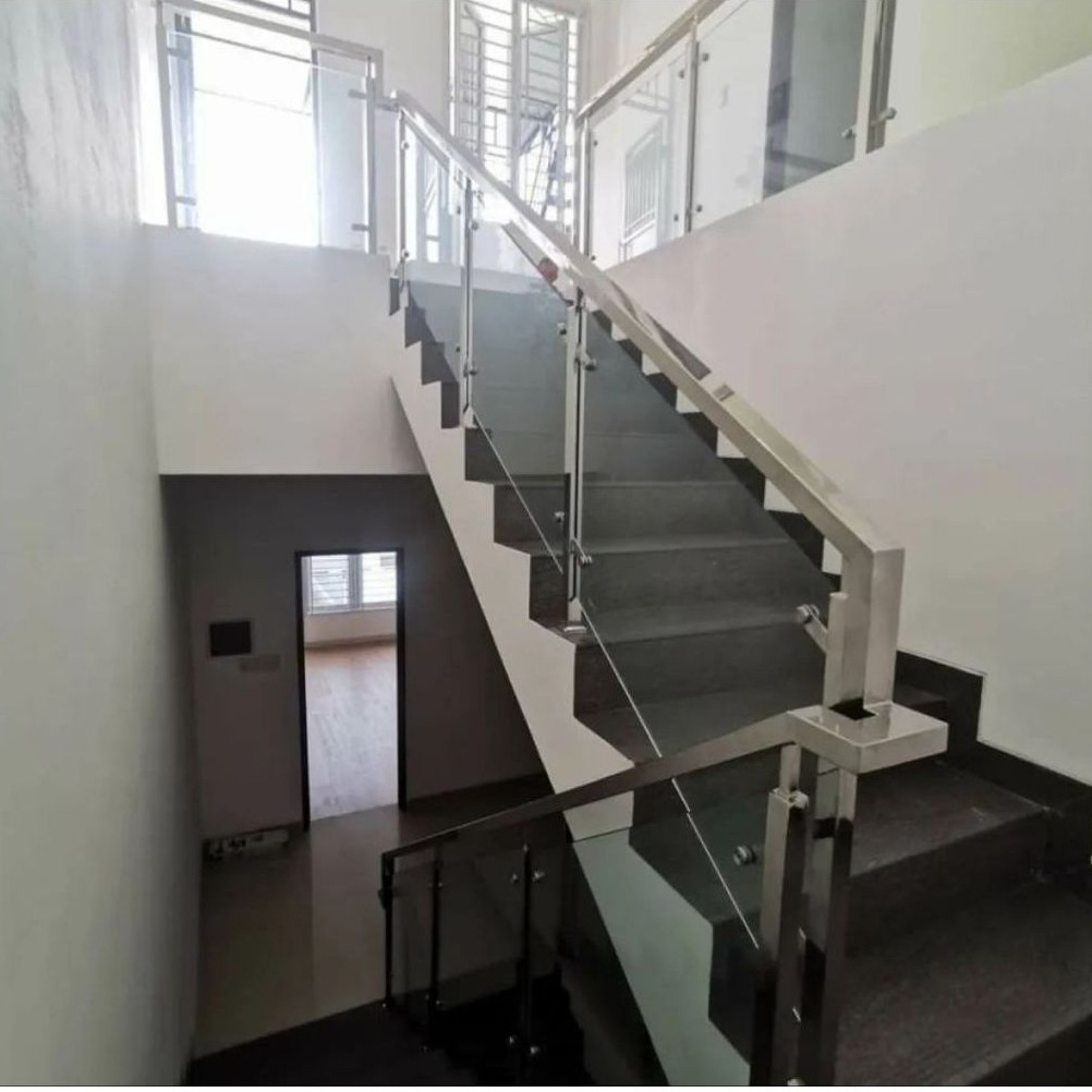 Railing Tangga Kaca Stenlis Siap Survei Konsultasi Minimalis Stainless Bandung Raya