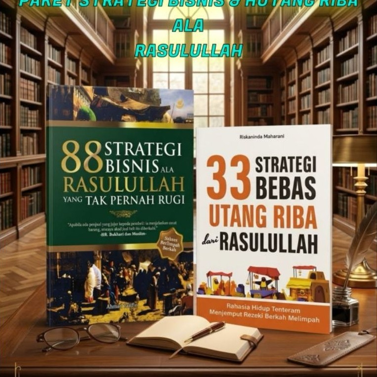 Buku 88 Strategi Bisnis Ala Rasulullah dan 33 Strategi Bebas Utang Riba dari Rasulullah