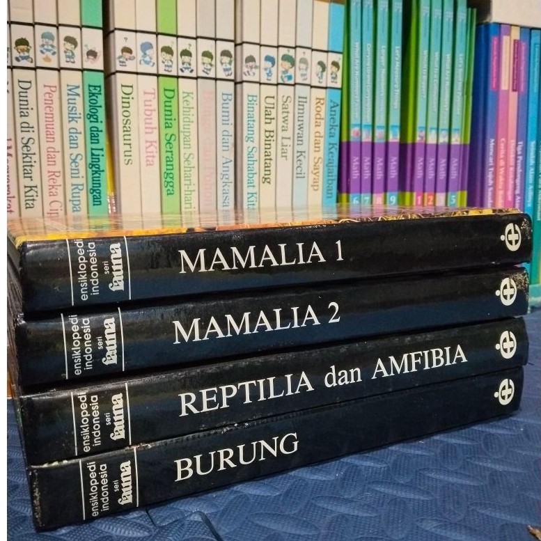 SATU SET ENSIKLOPEDI INDONESIA SERI FAUNA BURUNG REPTILIA DAN AMFIBIA MAMALIA JILID 1&2 ORIGINAL HAR