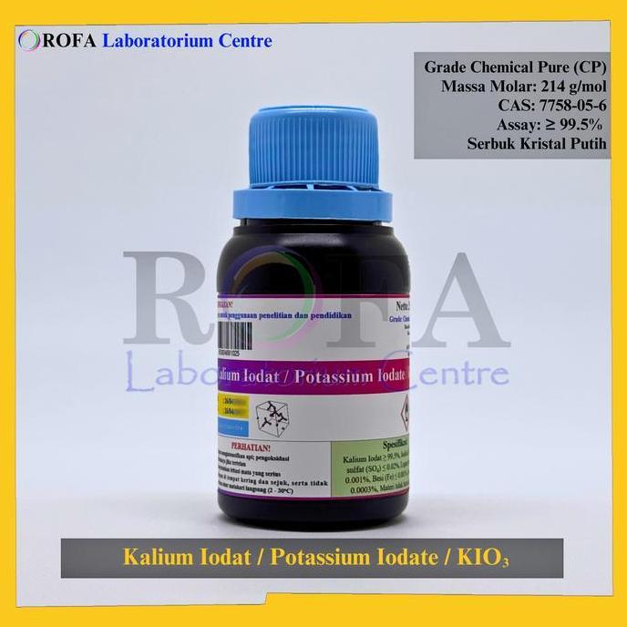 BEBAS ONGKIR - Kalium Iodat / Potassium Iodate / Yodium / KIO3 CP 25 Gram