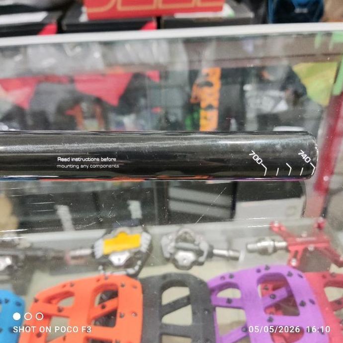 PATROL SYNTACE VECTOR 31.8 x 740 mm Carbon Flat Handlebar Stang Sepeda MTB
