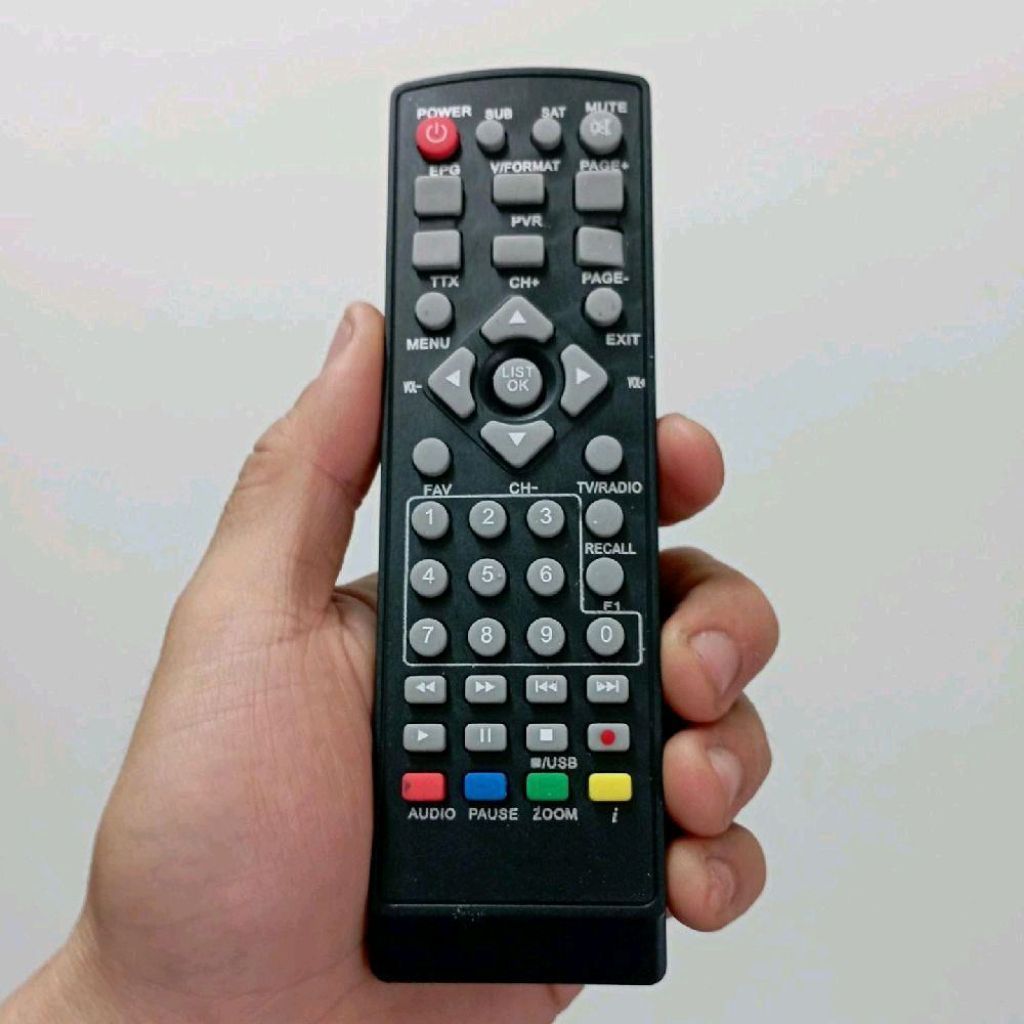 Remote Remot Set Top Box STB DVB-T2 Universal Tanpa Setting Matrix Matrik Burger Digital Terestrial 