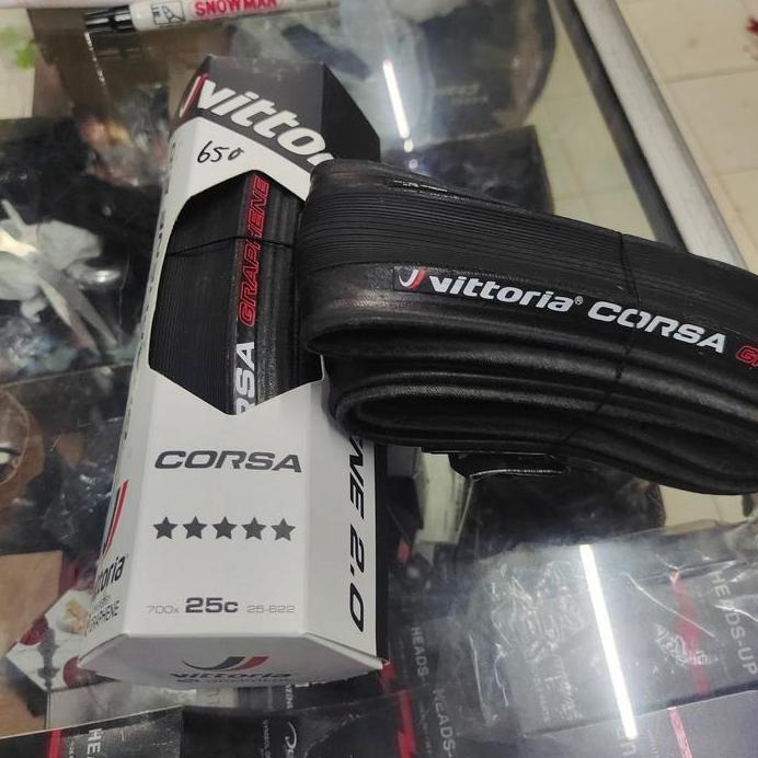 Vittoria Corsa 700x25C - Full Black Ban Luar VITTORIA Corsa GRAPHENE 2