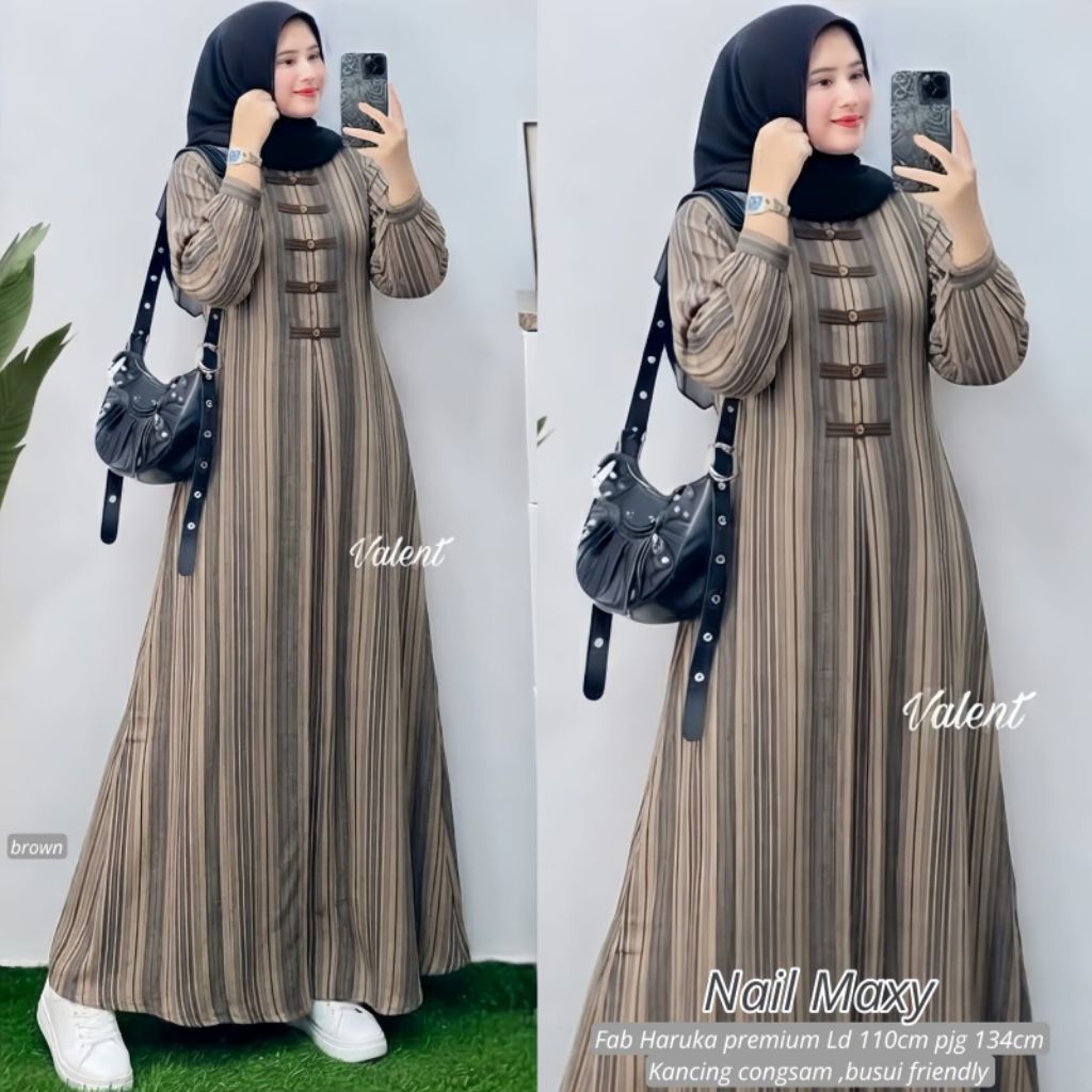 GAMIS DRESS WANITA MURAH NAIL / DAISYA DRESS 2IN1 #2/ MAHESA/ ARUNIKA MAXY BY VALENT ORIGINAL BISA C