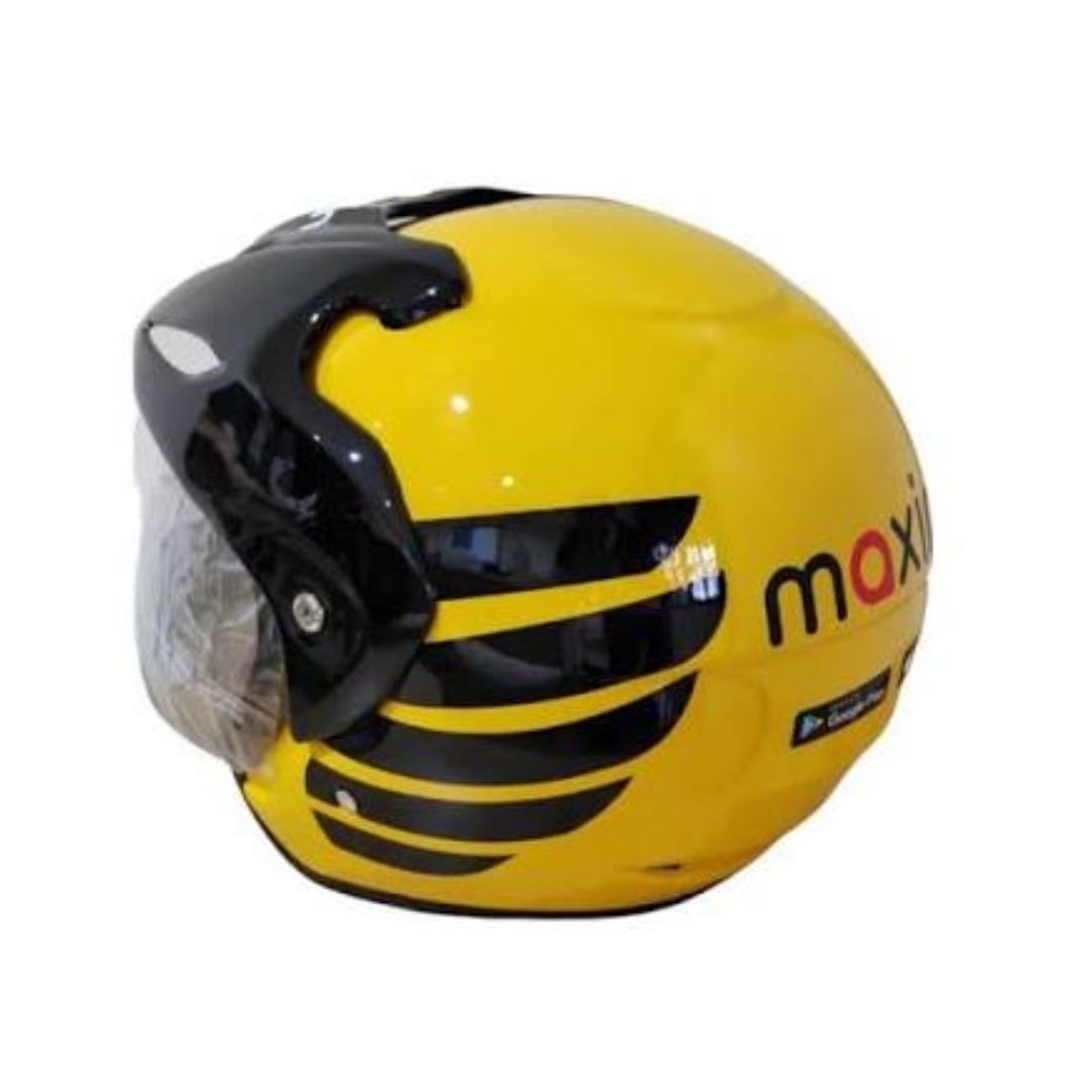 HELM MAXIM Helm Kuning Ori Driver Ojol Busa Soft SNI Pengait Klik