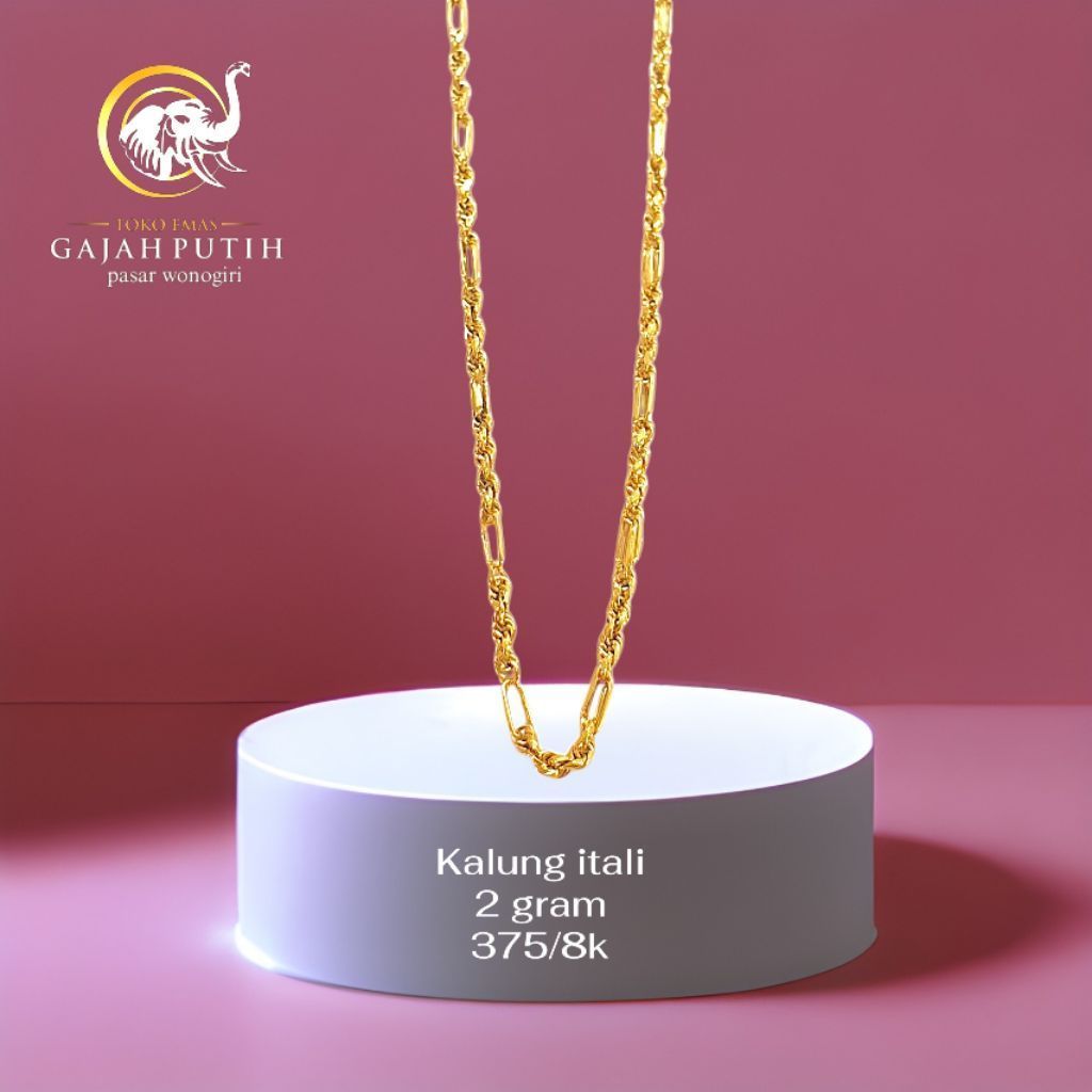 Kalung emas itali 2 gram 8k