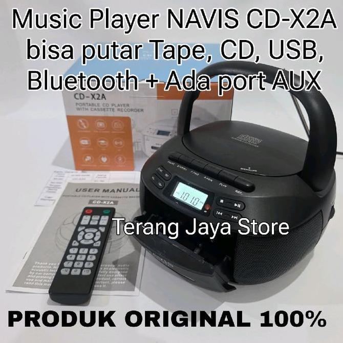 Boombox Navis CD-X2A Compo NAVIS CDX2A CD/USB/Tape/AM/FM/BLUETOOTH/AUX pengganti Toshiba TY-CKU310 t