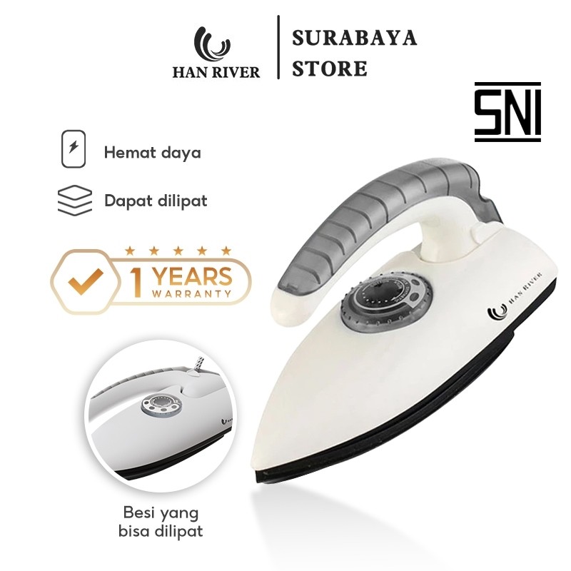 HAN RIVER Setrika Mini HRYD01 Setrika Lipat Iron Traveling -Putih