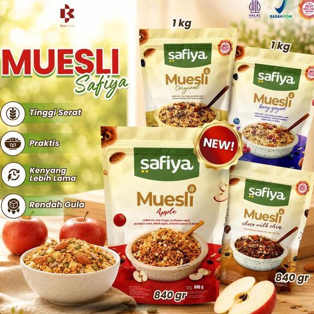 Muesli Safiya 1 Kg Muesli Berry Yogurt Muesli Muesli Muesli Choco Sereal Sarapan Food Granola Oatmea
