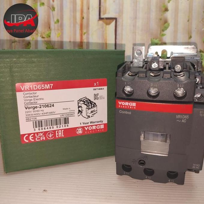 Pilihan - Kontaktor Contactor Vorge Vr1D65 M7 Vr1D65M7 Setara Lc1D65 Lc1D65M7 Garansi 1 Tahun