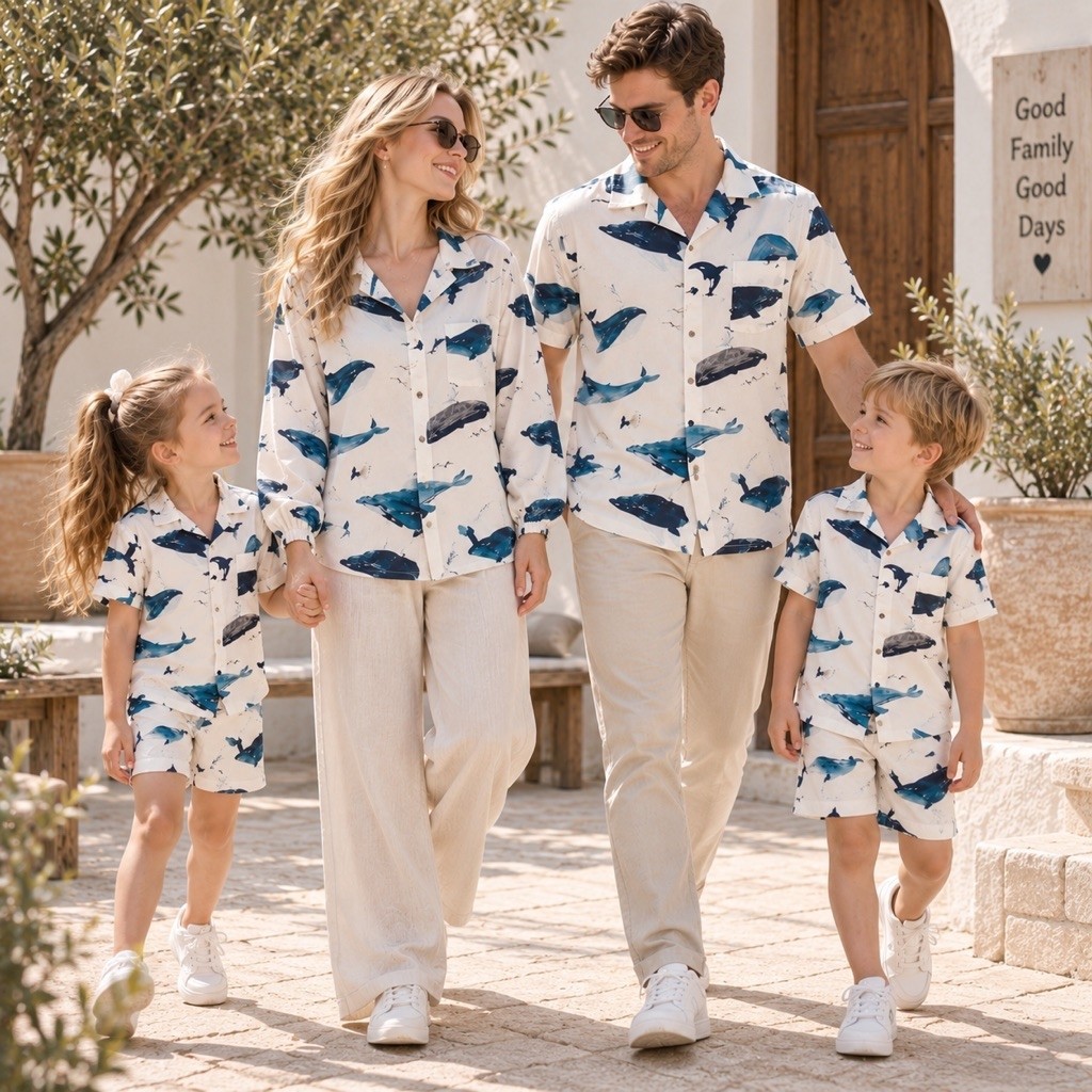 set couple rayon premium | Setelan Family Couple Rayon Premium Ayah Ibu Anak One Set Matching Baju K