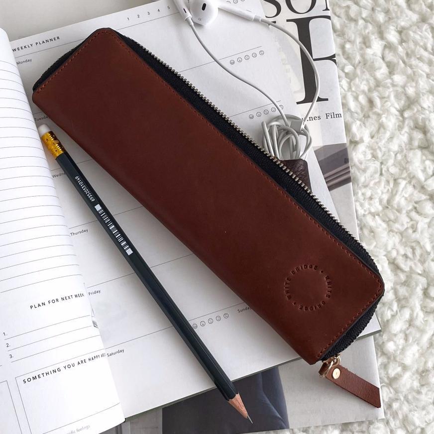 [ JUBI ] Pencil Case Aesthetic / Kotak Pensil / Pencil Case / Kotak Pensil Kulit / Leather Pencil Ca