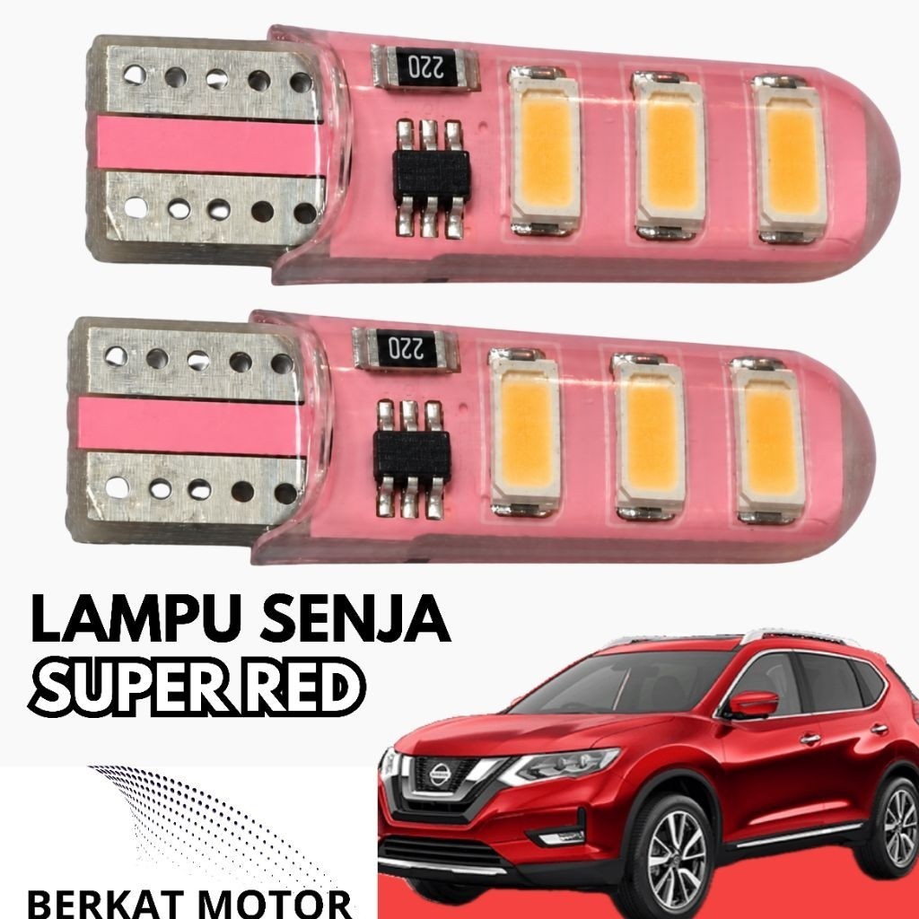 Lampu Senja Dajjal X-trail T32 Warna Merah 21Watt 12v Isi 2pcs Socket T10 PnP Nissan